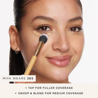 Concealer paw brush - angled for seamless application