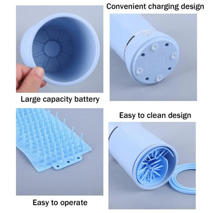 Portable Dog Paw Washer Automatic Pet Paw Cleaner Electric