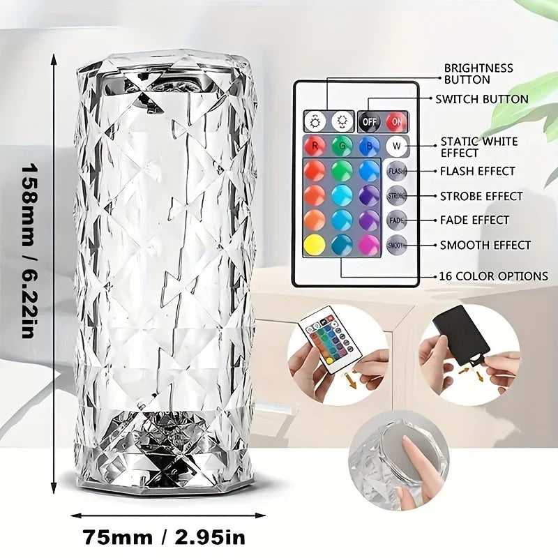 Elegant 16-Color Touch Lamp