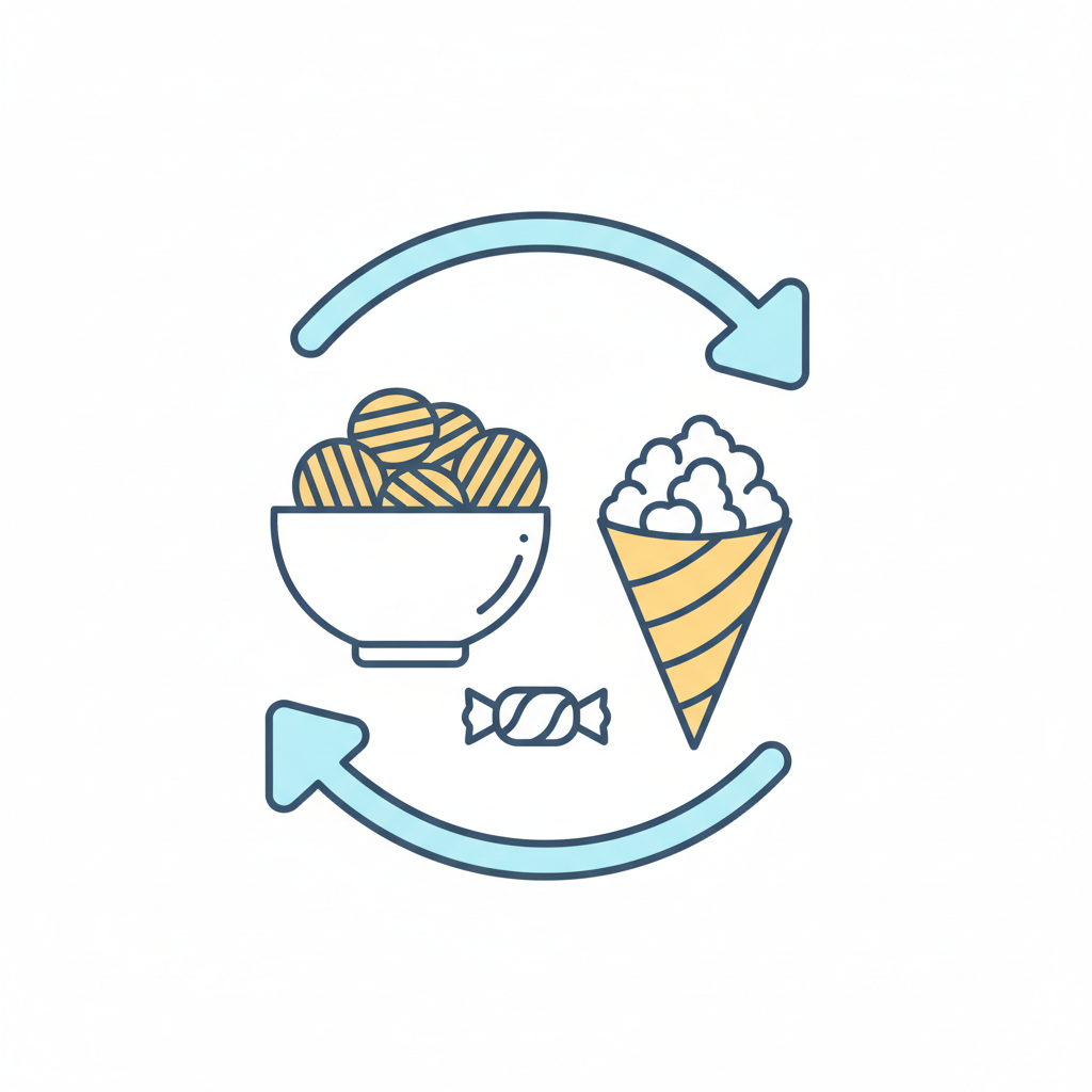 Seamless switching between snacks - icon
